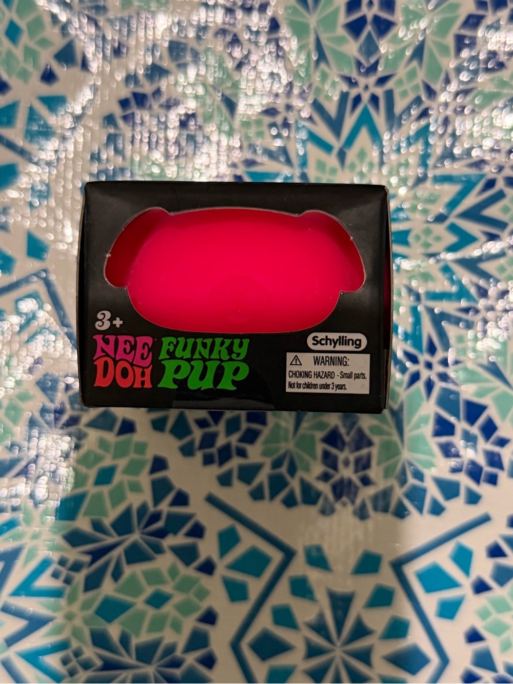Nee Doh Funky Pup Squeeze Toy - Hot Pink (Schylling)